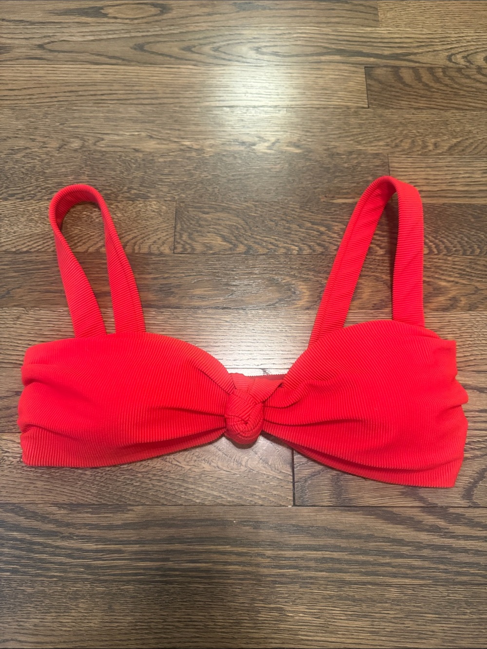 Beach Riot Sophia Ribbed Red Bikini Top - Picture 6 of 8